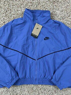 Nike Women’s Sportswear Windrunner Crop Woven Jacket Blue IM8027-460, Size XL
